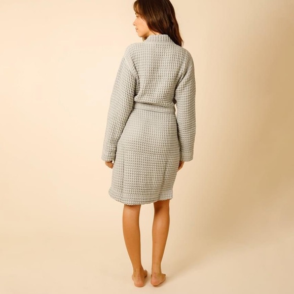 Mustard Waffle Knit Robe - Picture 8 of 9